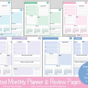 Undated Planner Pack Printable &amp; Editable - Etsy