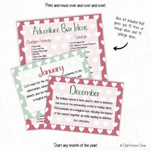 Monthly Date Night Cards | Adventure Box | 12 Months of Dates ...