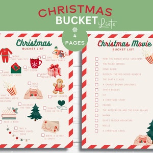 Ultimate Christmas Bucket List Bundle: Movie Lists & Activities