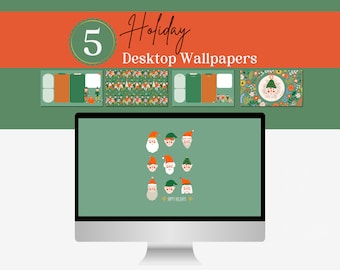 Christmas Desktop Wallpaper Set | Holiday Ambience | Aesthetic Digital Backgrounds