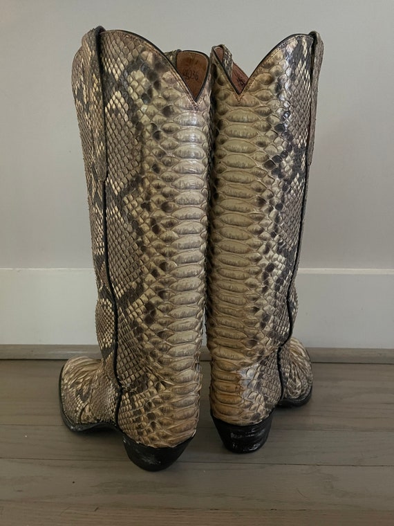 Luskeys Womens Snake Skin Boots Size 