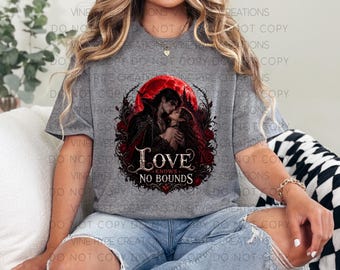 Vampyrpar Mörk romans PNG | Gotisk fantasy BookTok-grafik (digital nedladdning)