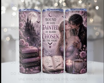 Gotiskt vampyrpar Tumblersjal | Mörk romantisk fantasidesign (digital nedladdning)