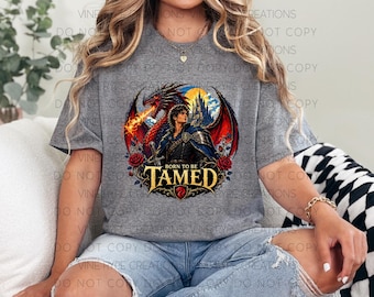 Drakryttares skjortdesign | Fantasy Romance Warrior PNG (digital nedladdning)