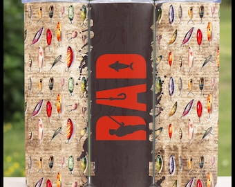 Pappa Fiske Tumbler Wrap PNG | Rustikt Bete Sublimeringsdesign (Digital Nedladdning)
