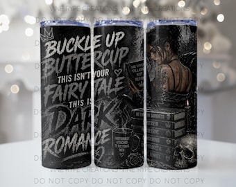 Dark Romance Tumbler Wrap | Gothic BookTok PNG (Digital Download)