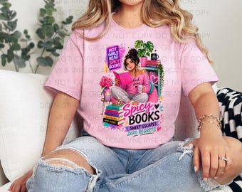 Kryddiga böcker PNG | Romantikläsare BookTok Design (digital nedladdning)