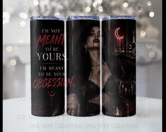 Vampyrromantik Tumbler Wrap | Gotiskt citat Smal Tumbler Design (Digital Nedladdning)