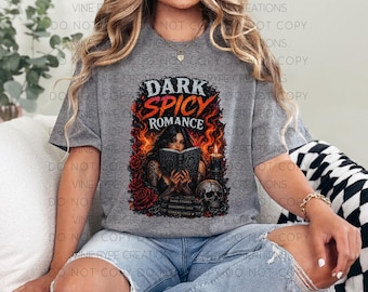 Mörk kryddig romantik PNG | Gotisk fantasy boklig skjortdesign (digital nedladdning)