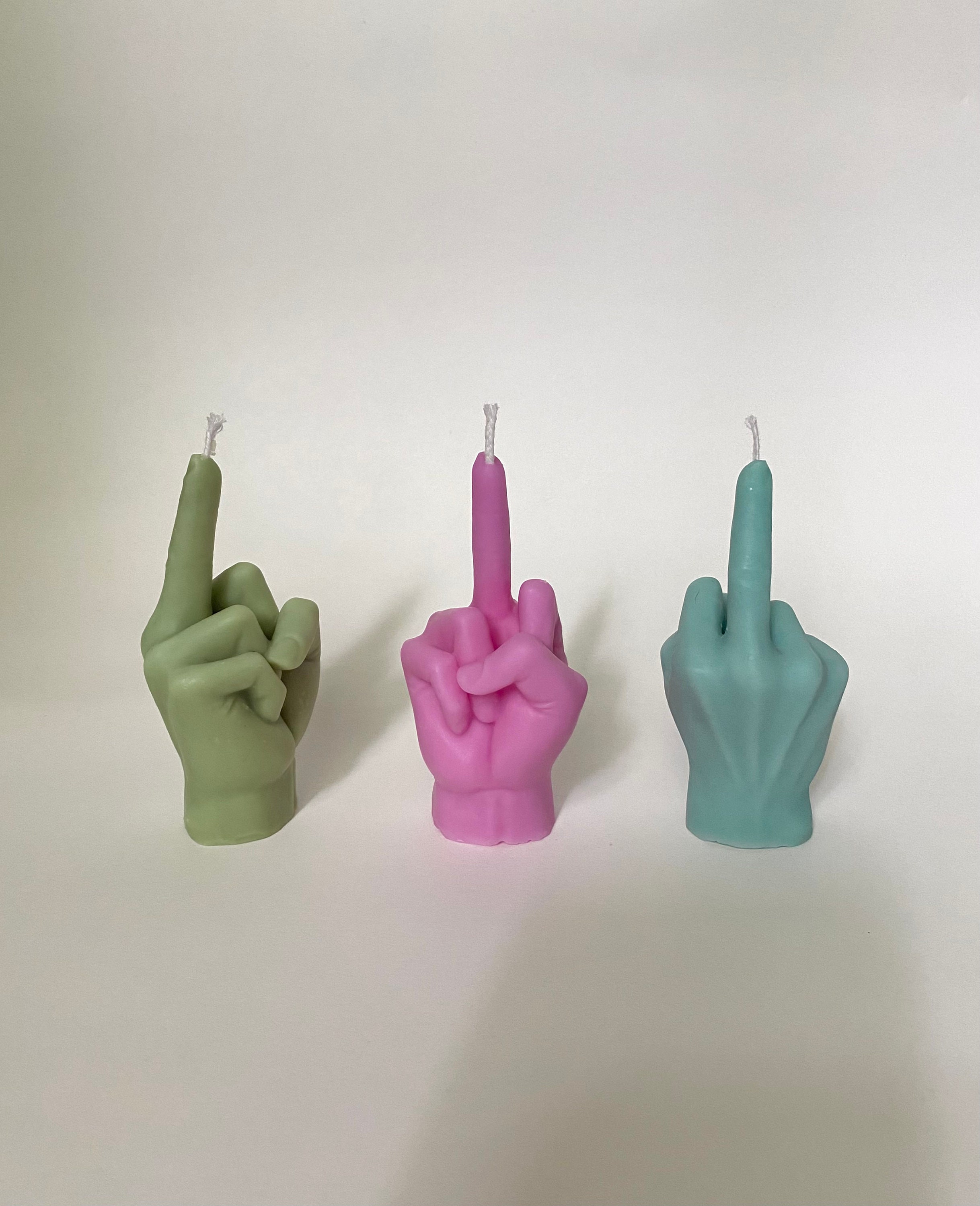 Black Middle Finger Shape Candle, Home