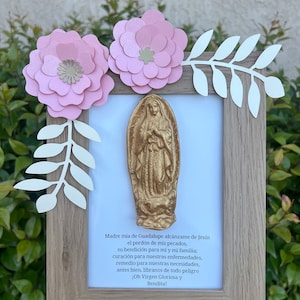Frame lady of Guadalupe gift for mom for her Wedding favors first communion favors for guests Baptism favors