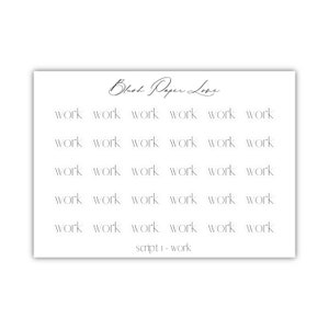 Scripts 1 | Transparent Stickers | Minimal Planning | Bullet Journal