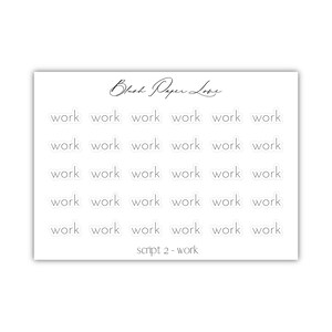 Scripts 2 | Transparent Stickers | Minimal Planning | Bullet Journal