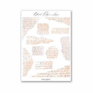 Torn Papers | Transparent Stickers | Minimal Planning | Bullet Journal