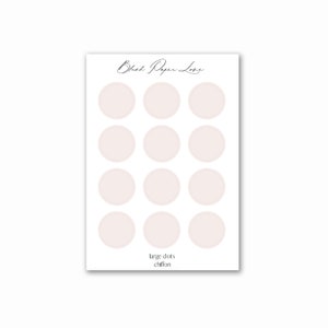 Large Dots | Transparent Stickers | Minimal Planning | Bullet Journal