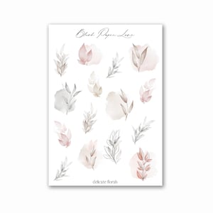 Delicate Florals | Transparent Stickers | Minimal Planning | Bullet Journal