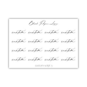 Custom Scripts 3 | Transparent Stickers | Minimal Planning | Bullet Journal