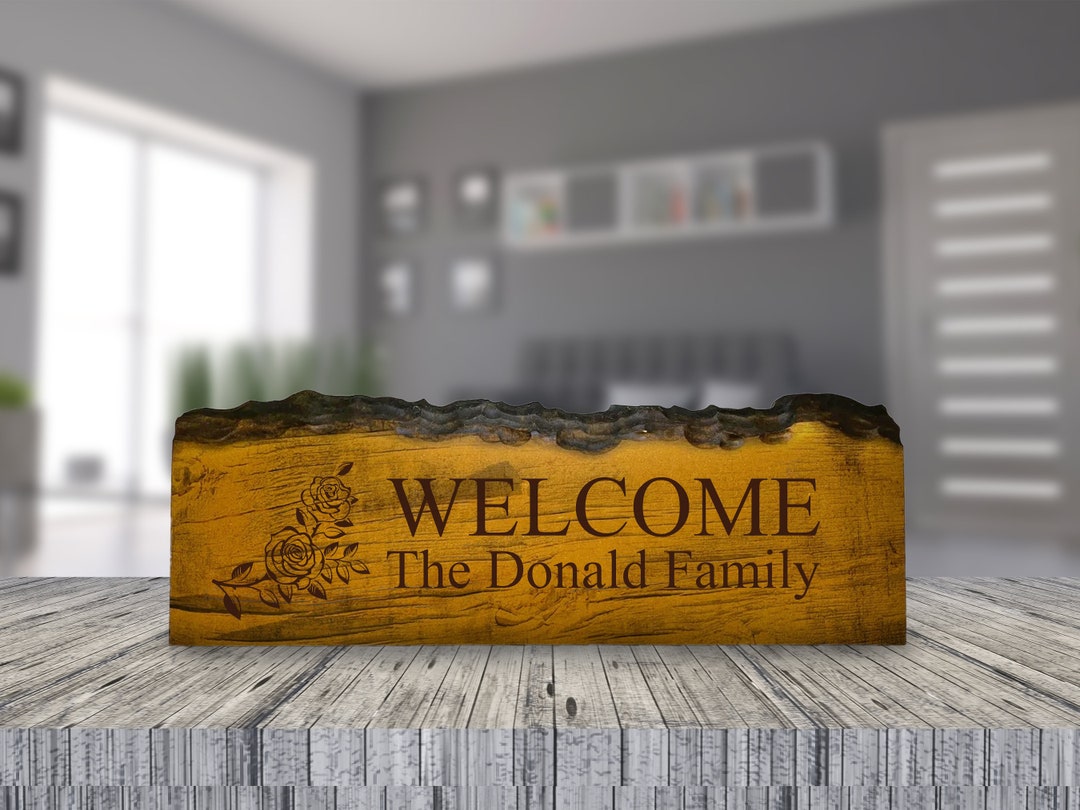 Personalized Sign Custom Sign Wood Wall Plaque Last Name Sign