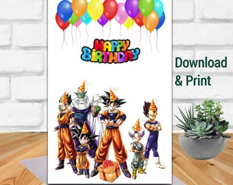 Dragon Ball Z Birthday Cards - Etsy Australia