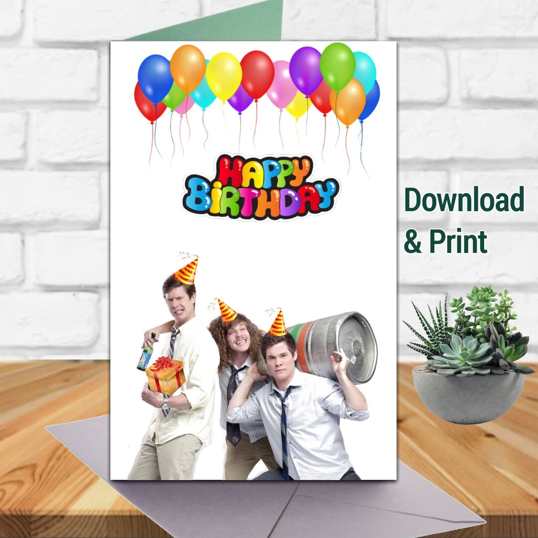 Workaholics Birthday Card Printable Greeting Cards - Etsy