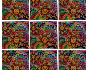 4"x4" Visual 3D Modern Floral Mosaic Subway Mural Tile Art Interior Design Ceramic Wall Tiles • Custom Work Of Art • LIMITED: Digital Garden
