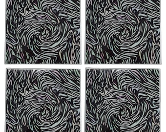 6"x6" Designer Mosaic Wall Tiles • Mural Tile Art Ceramic  Ceramic Wall Tiles • Handmade Work Of Art • MODEL: Retro Print • Made In Canada