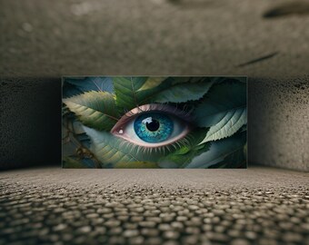 Epoxy Mosaic Wall Backsplash • Beautiful Eye Greenery Wall Tiles • Handmade Work Of Art • SERIES: GREEN EYE • 12”x 24” Made In Usa / Canada