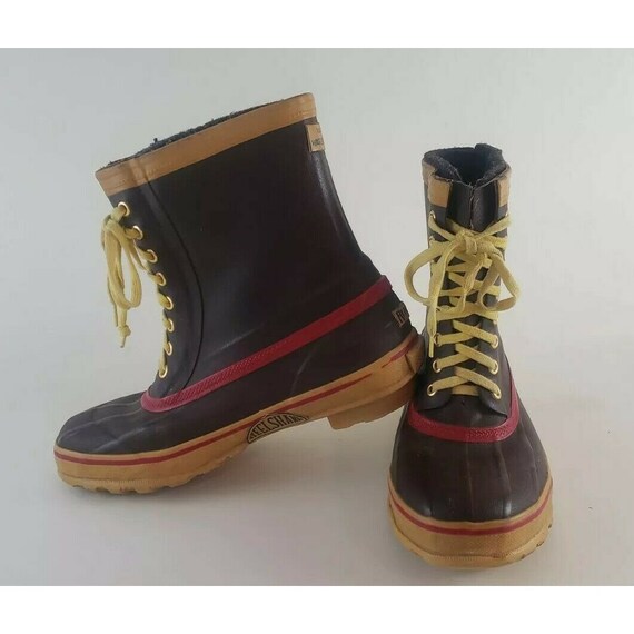 Vintage Retro Ranger Insulated Duck Boots Size 11 Waterproof. Wool Lining