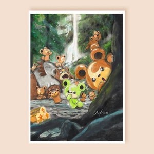 Teddiursa Card - Etsy UK