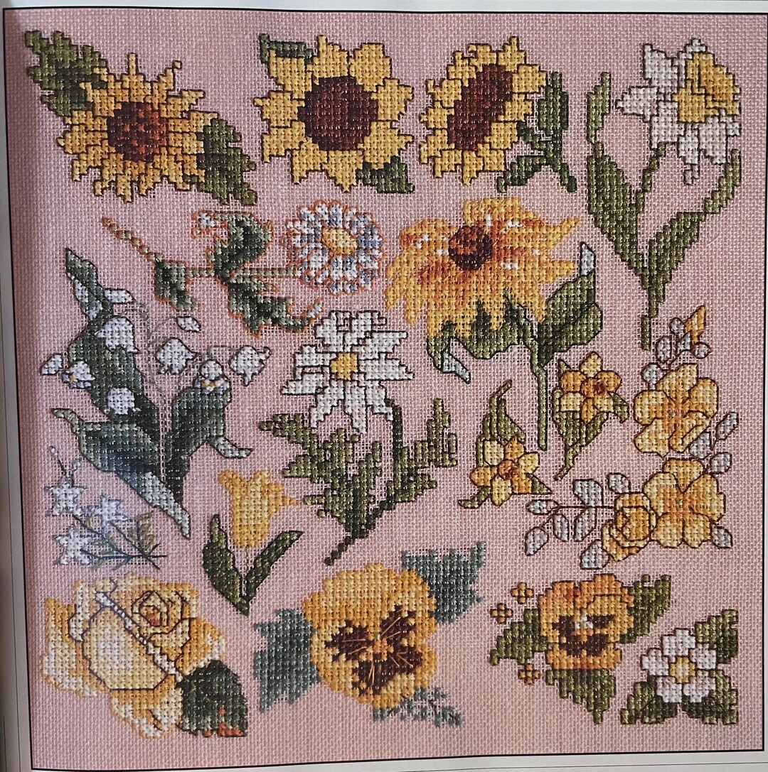 Flower Garden Vintage Cross Stitch Pattern - Etsy
