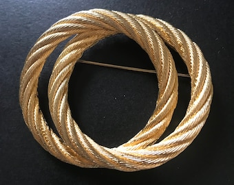 Christian Dior Vintage Rope Circle Brooch 1980s Christian Dior Vintage Rope Circle Brooch 1980s - Etsy Israel main image 2