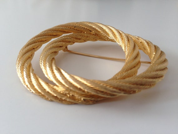 Christian Dior Vintage Rope Circle Brooch 1980s Christian Dior Vintage Rope Circle Brooch 1980s - Etsy Israel main image 3