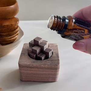 Wooden essential oil diffuser for desk, wood reed diffuser, car diffuser car scent