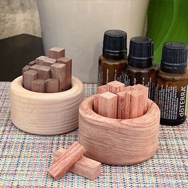 Wooden essential oil diffuser for desk, wood reed diffuser, car diffuser car scent