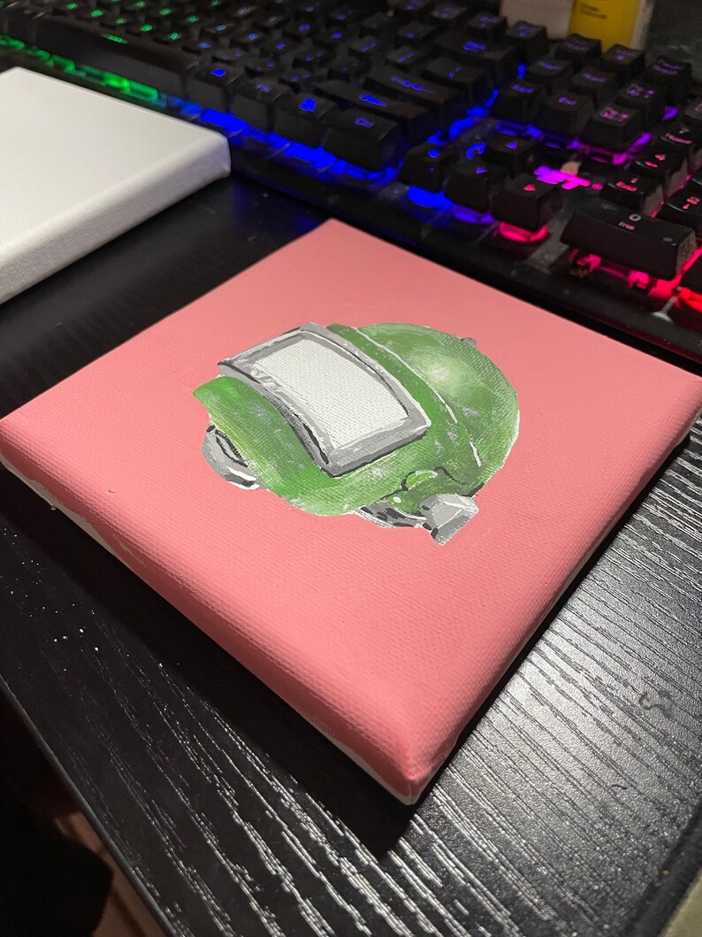 5 X 5 ALTYN HELMET With Face Shield Acrylic Painting From the Video