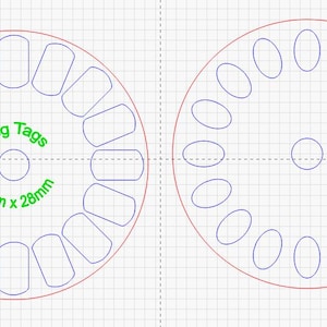 16 Slot Dog Tag Rotary Jig (50mm x 28mm) For D80 Rotary - Download Only