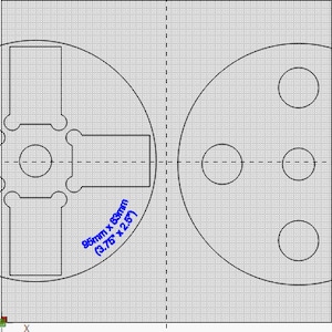 4 Slot Aluminum Wallet Jig for D80 (80mm) Rotary - (40mm Center Rotary Mount) - Download Only