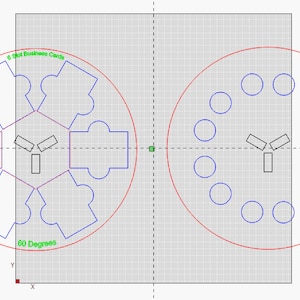 Plantilla giratoria para tarjetas de presentación de 6 ranuras D80 (80 mm) (soporte para 3 rectángulos) - Solo descarga