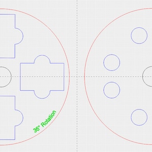 Tarjeta de presentación de 4 ranuras para D80 (80 mm) Plantilla giratoria - Montaje central de 40 mm - Solo descarga
