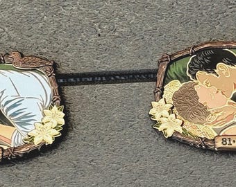 Cottage Core Shane and Ilya on the Couch - Heated Rivalry Hard Enamel Framed Pin on Pin