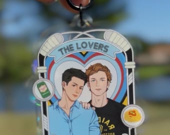 Holographic Heated Rivalry Acrylic Keychain “The Lovers” Shane Hollander and Ilya Rozanov