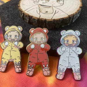 Rainbow Star Baby in Bear-suit Enamel Pin