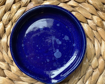 Blue & White Spotted Spoon Rest