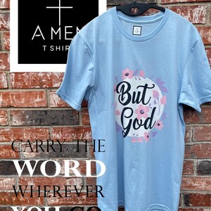 Short-Sleeve T-Shirt Christian T-Shirt for Women Faith Shirt Jesus Tee Bible Verse God is Good Religious Graphic Tee Church Apparel