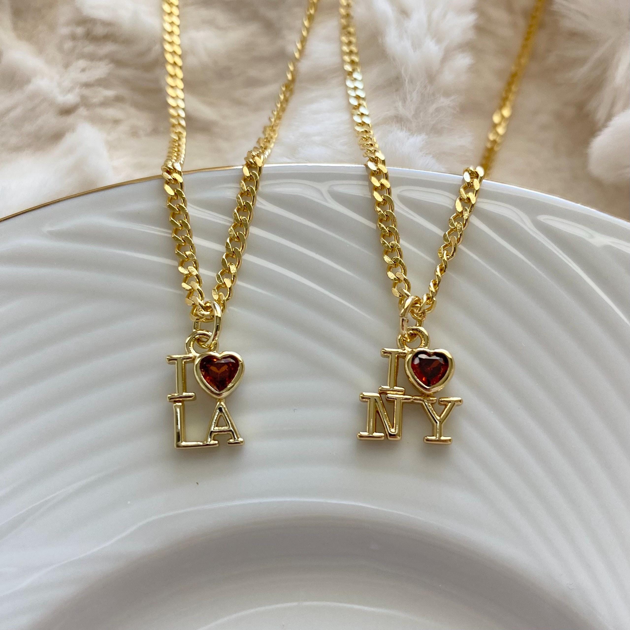 I Love Ny Necklace - Etsy