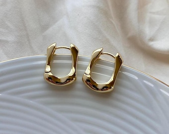 Funky Mini Gold Hoop Earrings