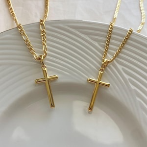 Gold Cross Chain Necklace