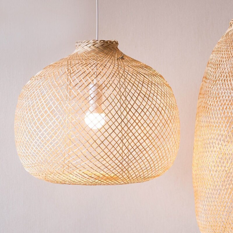 Bamboo Light Fixture - Etsy