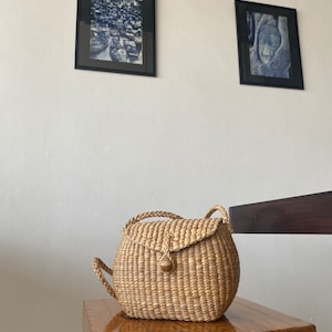 Straw Bag, Water Hyacinth Bag, Seagrass bags, holiday Bag, Handle Bag, Handmade Basket, Boho bag, Krajood bag, Plant handbag, Beach bag