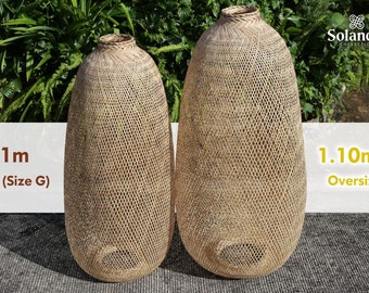 Extra Large Woven Bamboo Pendant Light, Bohemian Lamp Shade